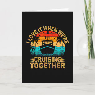 Vintage Family Matching Couple Cruise Ship Cruisin Card