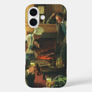 Vintage Family Party, Cooking Steaks Drinking Beer iPhone 16 Case
