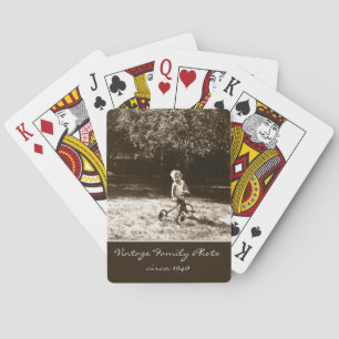 Vintage Family Photo Customised Playing Cards