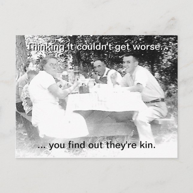 Vintage Family Picnic Postcard (Front)