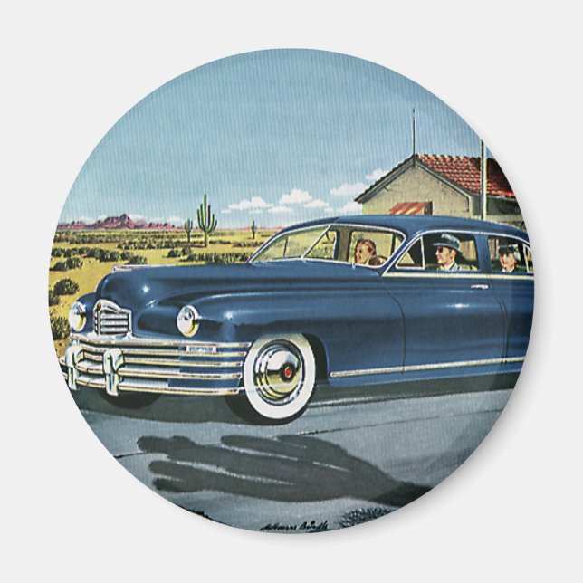 Vintage Family Travel, Last Chance Gas Station Magnet (Front)