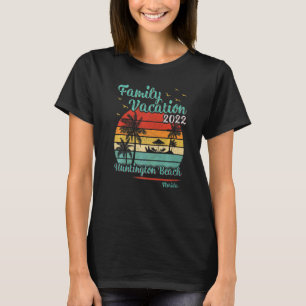 Vintage Family Vacation 2022 Florida Huntington Be T-Shirt