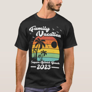Vintage Family Vacation 2023 Florida Treasure Isla T-Shirt