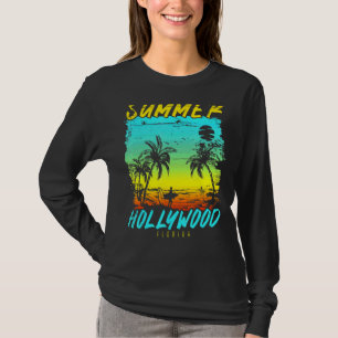 Vintage Family Vacation Florida Summer Hollywood B T-Shirt