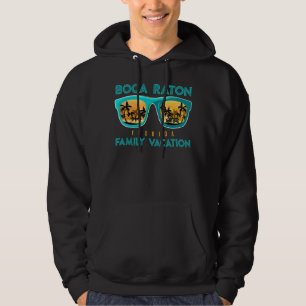 Vintage Family Vacation Florida Sunglasses Boca Ra Hoodie