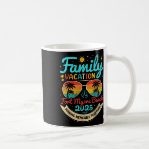 Vintage Family Vacation Fort Myers Beach 2025 Flor Coffee Mug