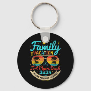 Vintage Family Vacation Fort Myers Beach 2025 Flor Key Ring