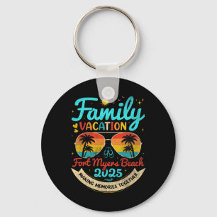 Vintage Family Vacation Fort Myers Beach 2025 Flor Key Ring
