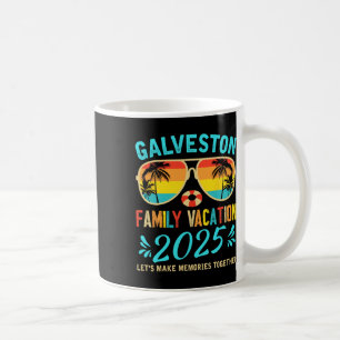 Vintage Family Vacation Galveston Beach 2025 Texas Coffee Mug