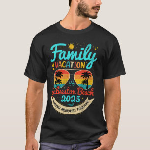 Vintage Family Vacation Galveston Beach 2025 Texas T-Shirt
