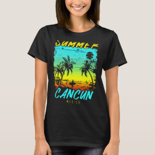 Vintage Family Vacation Mexico Summer Cancun Beach T-Shirt
