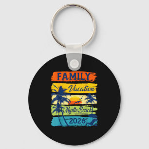 Vintage Family Vacation Myrtle-beach 2026 Matching Key Ring