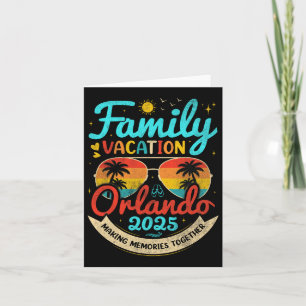 Vintage Family Vacation Orlando Beach 2025 Florida Card