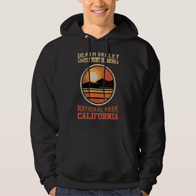 Vintage Family Vacation Travel Death Valley Hiking Hoodie (Front)