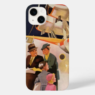 Vintage Family Vacation Via Seaplane w Propellers Case-Mate iPhone 14 Case