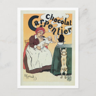 Vintage famous French cocoa advertisement Postcard