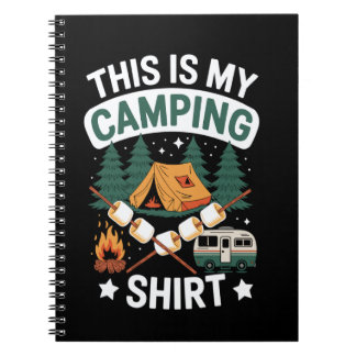 Vintage Fan Designs Hiking Campfire Vintage Campin Notebook