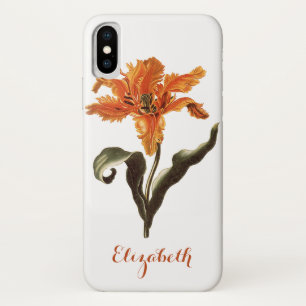 Vintage Fancy Orange Lily in Bloom, Garden Flowers iPhone X Case