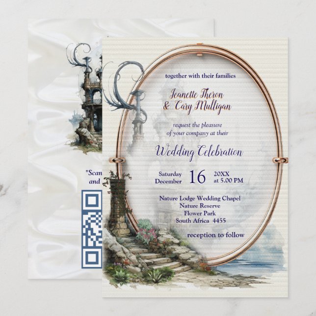 Vintage Fantasy Art Invitation (Front/Back)