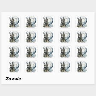 Vintage Fantasy Art Square Sticker