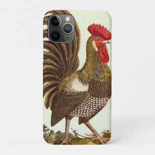 Vintage Farm Animals Chickens, Proud Rooster iPhone 11 Pro Case