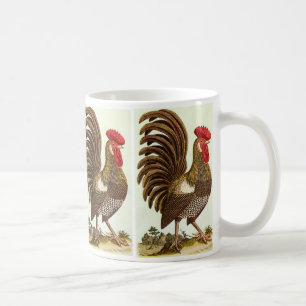Vintage Farm Animals Chickens, Proud Rooster Coffee Mug