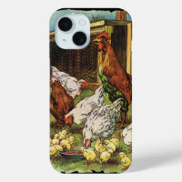 Vintage Farm Animals, Rooster, Hens, Chickens