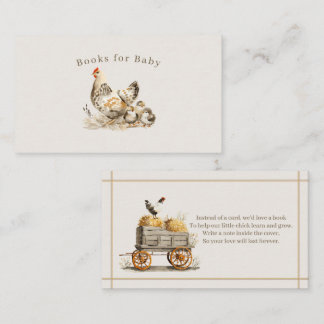 Vintage Farm Books for Baby Little Chick Enclosure Card