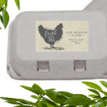 Vintage Farm Egg Carton Address Sticker<br><div class="desc">Customise your farm business with personalised egg carton label which can be used as a promotional material in mailing also. Vintage farmhouse style with chicken illustration holding important notes on your produce and your business info in sans serif font. Visit our store for more items in this collection and do...</div>