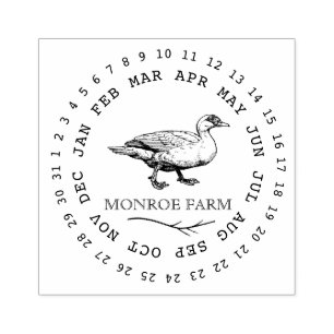 Vintage Farm elegant Duck Egg Carton Stamp