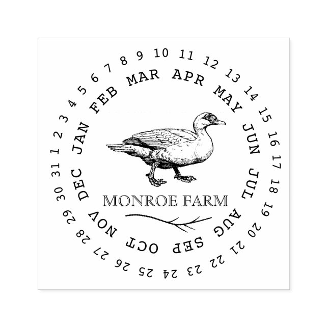 Vintage Farm elegant Duck Egg Carton Stamp (Imprint)