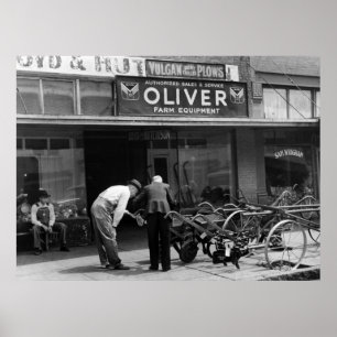 Vintage Farm Equipment, 1930s Poster