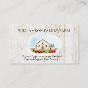 Vintage Farm Fresh Eggs & Meat Farmhouse Business Card