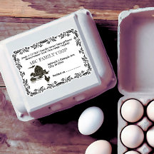 Vintage Farm Large Egg Carton Label