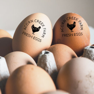 Vintage Farm Name | Fresh Egg Stamp