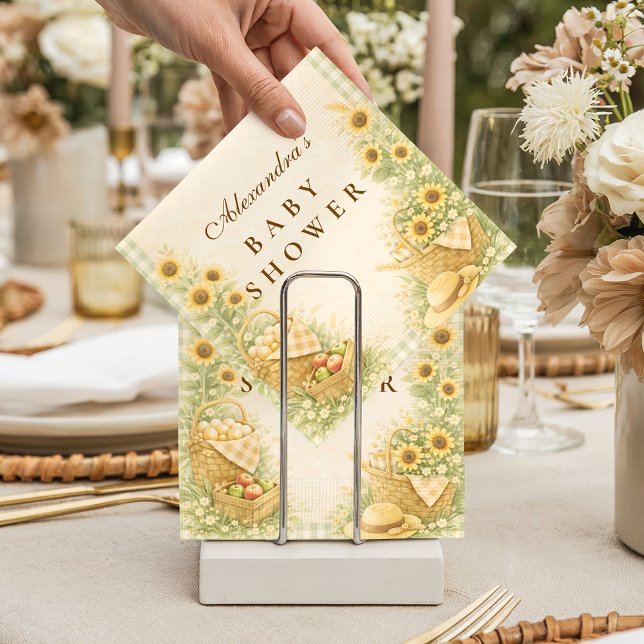 Vintage Farm Storybook Baby Shower Napkin (Creator Uploaded)