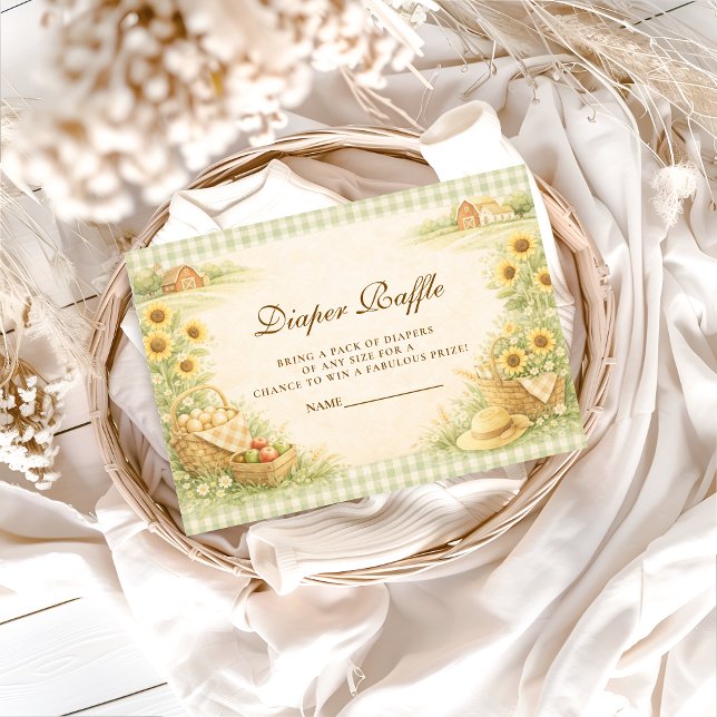 Vintage Farm Storybook Diapper Raffle Enclosure Card (Creator Uploaded)