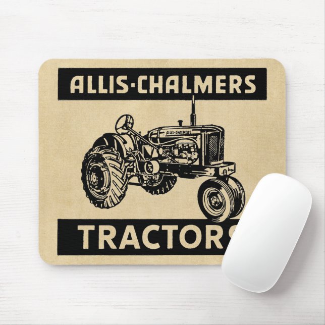 Vintage Farm Tractor Mouse Pad (With Mouse)