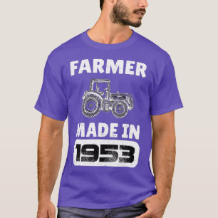 Vintage Farmer Born In 1953 70 Years Old Fathers D T-Shirt