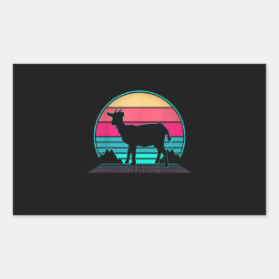 Vintage Farmer Goat Gift Rectangular Sticker