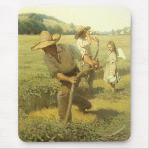 Vintage Farmers, Back to the Farm by NC Wyeth Mouse Pad