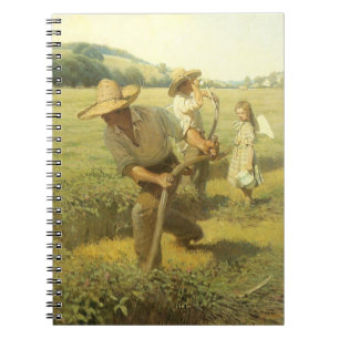 Vintage Farmers, Back to the Farm by NC Wyeth Notebook