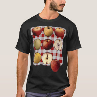 Vintage Farmhouse Botanical Apple Fall Autumn Cott T-Shirt