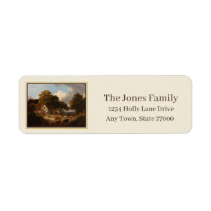 Vintage Farmhouse Thanksgiving Return Address Label