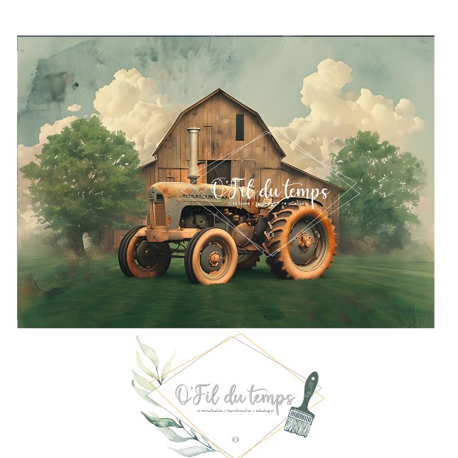 Vintage Farming Découpage Paper (Creator Uploaded)