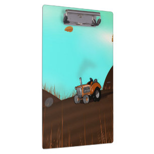 Vintage Farming Tractor Clipboard