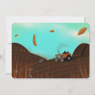 Vintage Farming Tractor Invitation