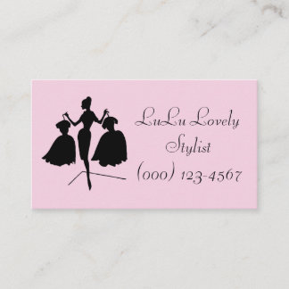 Vintage Fashiion Silhouette Business Card