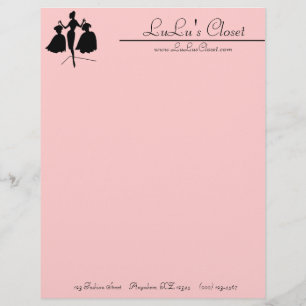 Vintage Fashiion Silhouette Personalised Letterhead