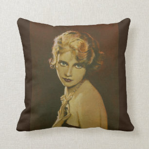Vintage Fashion 1930s Throw Cushion